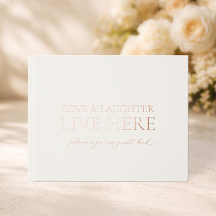 Love & Laughter Live Here Wedding Guest Book