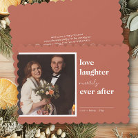 Love Laughter Merrily Ever After Wedding Photo