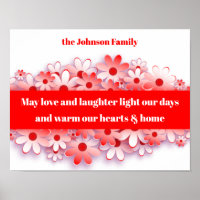 Love & Laughter Warms Hearts & Home Flower
