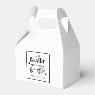 Love Laughter Wedding Midnight Snack  Favour Box