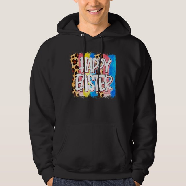Love Leopard, Happy Easter Bunny Ears Hoodie (Front)