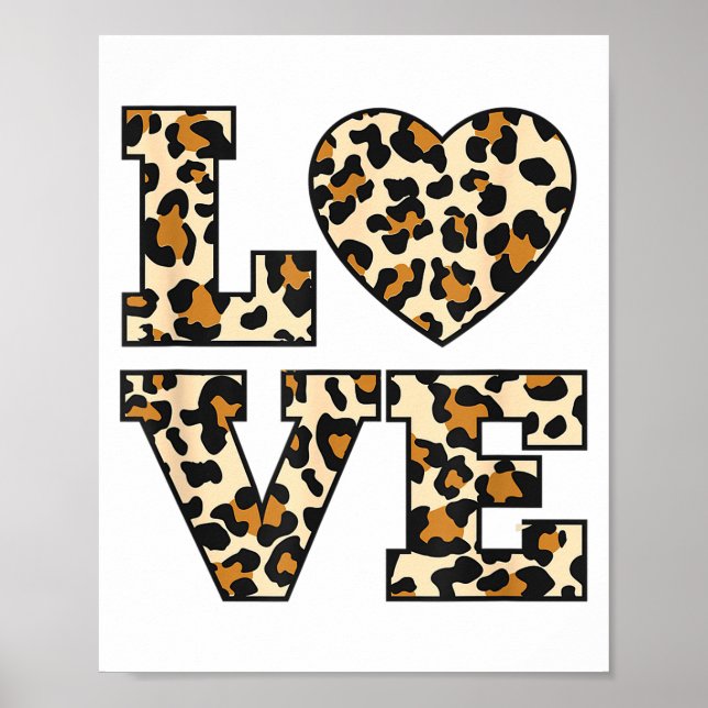 Love Leopard Valentines _1  Poster (Front)
