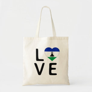 Love - Lesotho Flag Tote Bag
