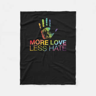 Love Less Hate  Fleece Blanket