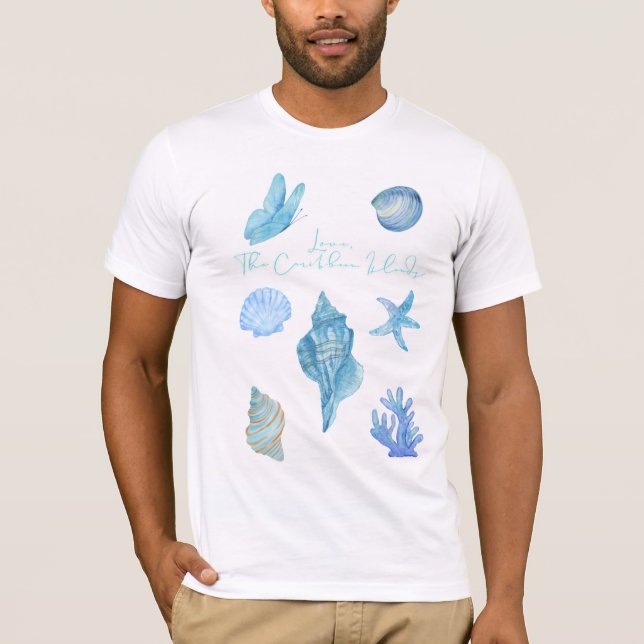 Love Letter Design-Love, The Caribbean Islandsxxoo T-Shirt (Front)