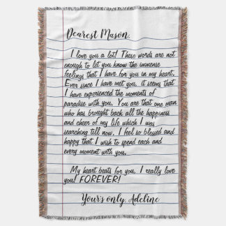 Love Letter Gift Husband Wife For Him Her Blanket