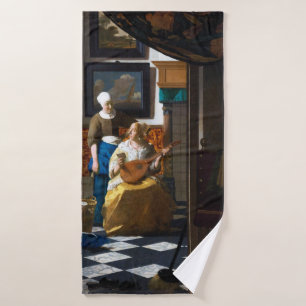 Love Letter, Johannes Vermeer Bath Towel