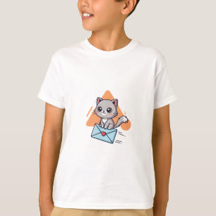 Love Letter Kitten Delivery Kids T-Shirt