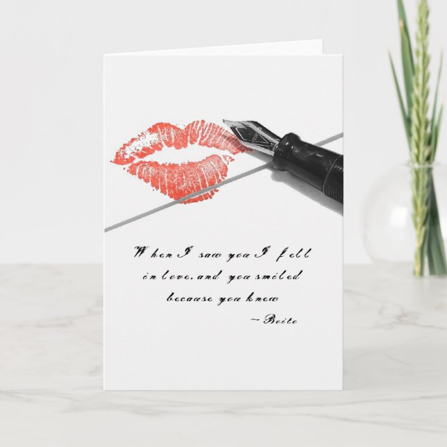 Love Letter Quote card (Front)