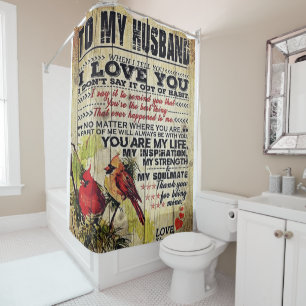 Love Letter To Husband   Special Gift For Man   Shower Curtain