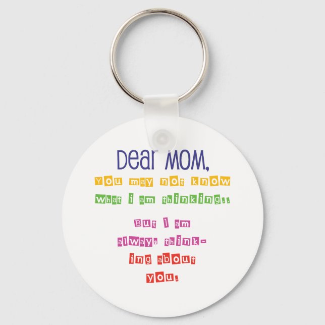 Love letter to Mum Key Ring (Front)