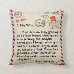 Love Letter To My Mum From Son Mother's Day Gift Cushion