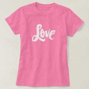 LOVE Lettering Distressed Hippie Valentine T-Shirt