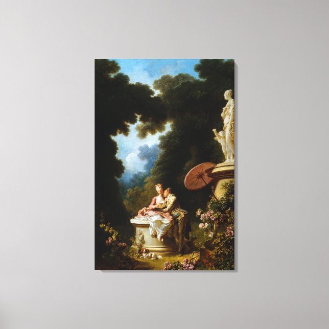 <Love Letters> by Jean Honore Fragonard Canvas Print (Front)