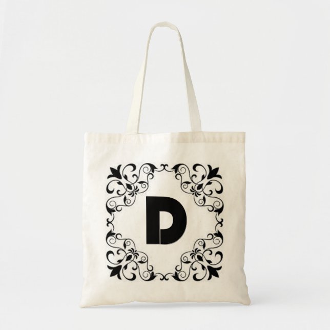 Love Letters "D"  Tote Bag (Front)
