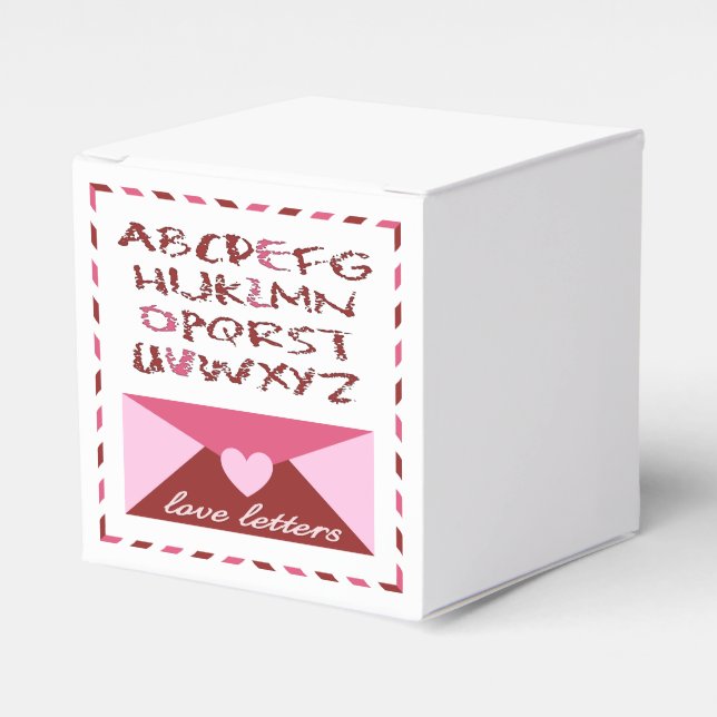 Love Letters Favour Box (Front Side)