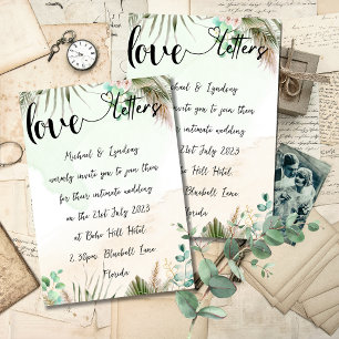 Love Letters Handwritten Boho Themed Wedding Invitation
