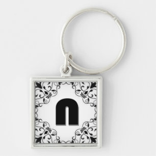 Love Letters "N" Key Ring