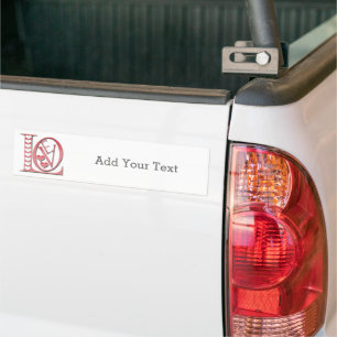 Love Letters With Hearts by Shirley Taylor Bumper Sticker