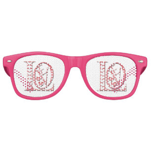 Love Letters With Hearts by Shirley Taylor Retro Sunglasses