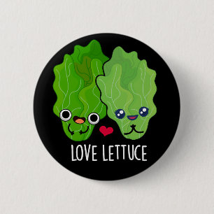 Love Lettuce Funny Veggie Pun 6 Cm Round Badge