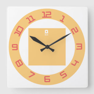 LOVE LEX REDREEN BY MASANSER SQUARE WALL CLOCK