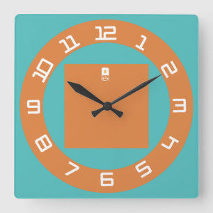 LOVE LEX REDREEN BY MASANSER SQUARE WALL CLOCK