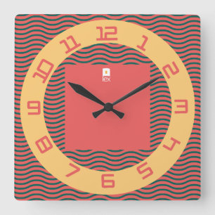 LOVE LEX REDREEN BY MASANSER SQUARE WALL CLOCK