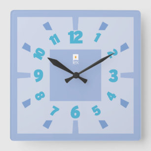LOVE LEX RELAXING BY MASANSER PIXELAT SQUARE WALL CLOCK
