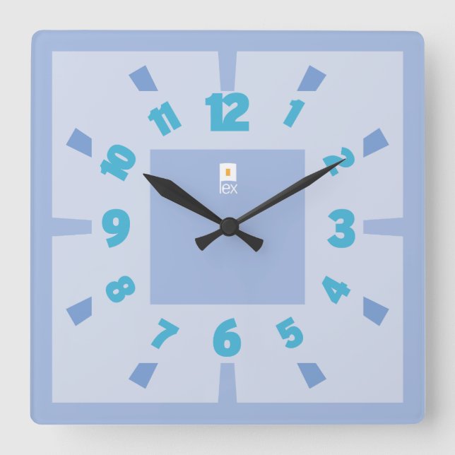 LOVE LEX RELAXING BY MASANSER PIXELAT SQUARE WALL CLOCK (Front)