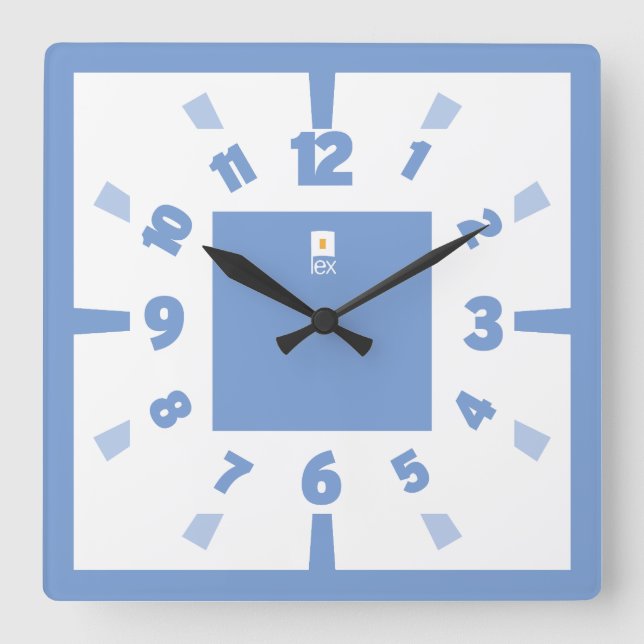 LOVE LEX RELAXING BY MASANSER PIXELAT SQUARE WALL CLOCK (Front)