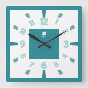 LOVE LEX RELAXING BY MASANSER PIXELAT SQUARE WALL CLOCK