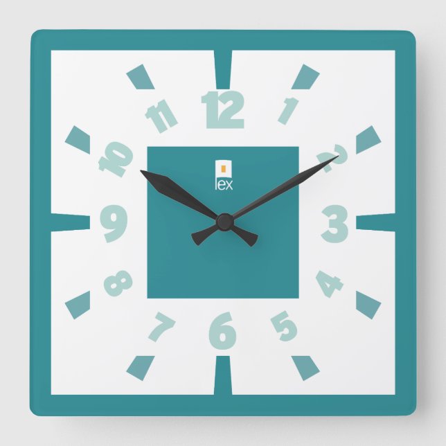 LOVE LEX RELAXING BY MASANSER PIXELAT SQUARE WALL CLOCK (Front)