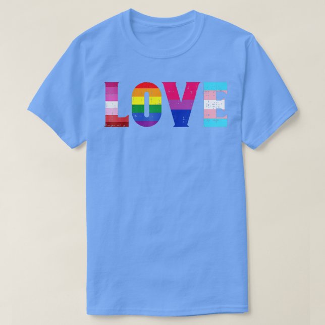 Love LGBT Pride Ally Lesbian Gay Bisexual Transgen T-Shirt (Design Front)