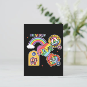 Love. LGBT+Pride. Pride day. Rainbow love. Card