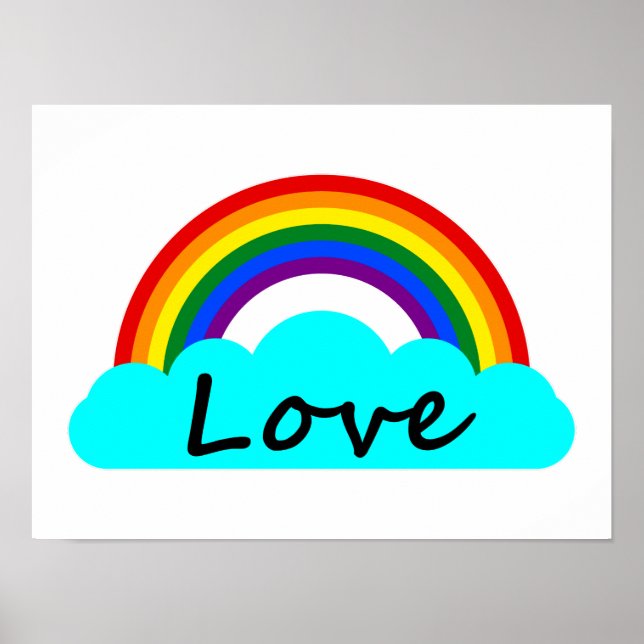 Love - LGBT Rainbow Poster (Front)