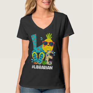 Love Librarian Librarian Christmas In July Summer T-Shirt