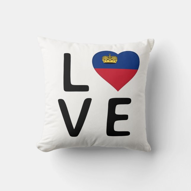 Love - Liechtenstein Flag Cushion (Front)