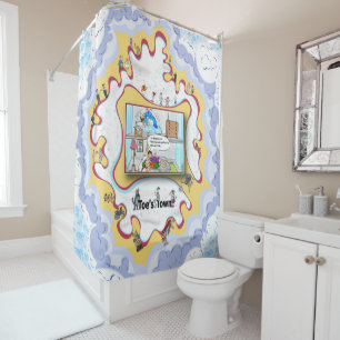 Love, Lies, and a Lethal Schnoz Absurd Shower Curtain
