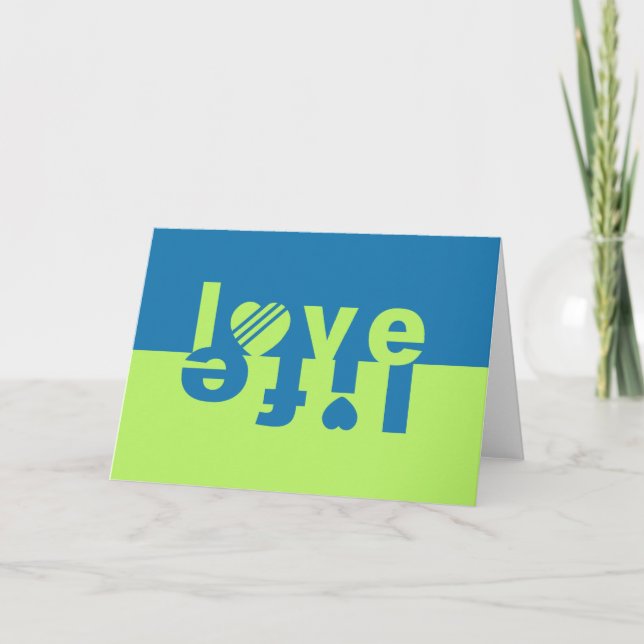 LOVE LIFE blank greeting card (Front)
