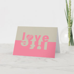 LOVE LIFE blank greeting card