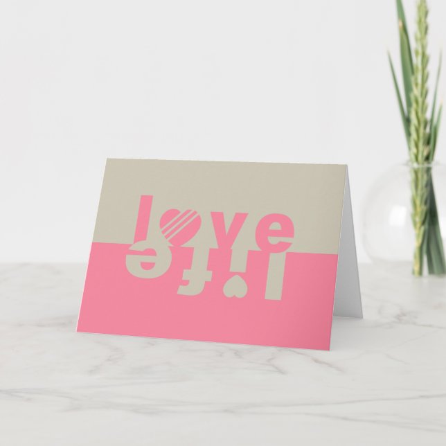 LOVE LIFE blank greeting card (Front)