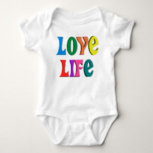 LOVE LIFE ~ customisable christian message Baby Bodysuit