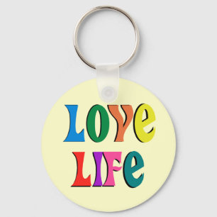 LOVE LIFE! customisable christian message Key Ring