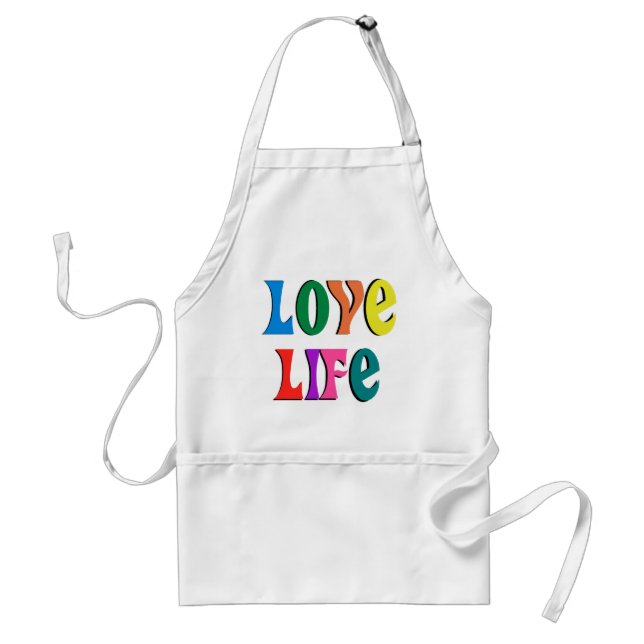 LOVE LIFE! customisable christian message Standard Apron (Front)