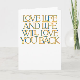 Love Life Folded Greeting Card