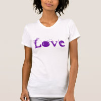 Love Life In Vintage White Purple And Black