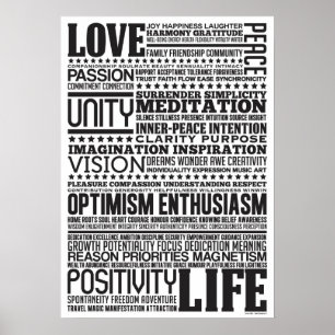 "Love Life" Inspirational Motivational Art Design Poster