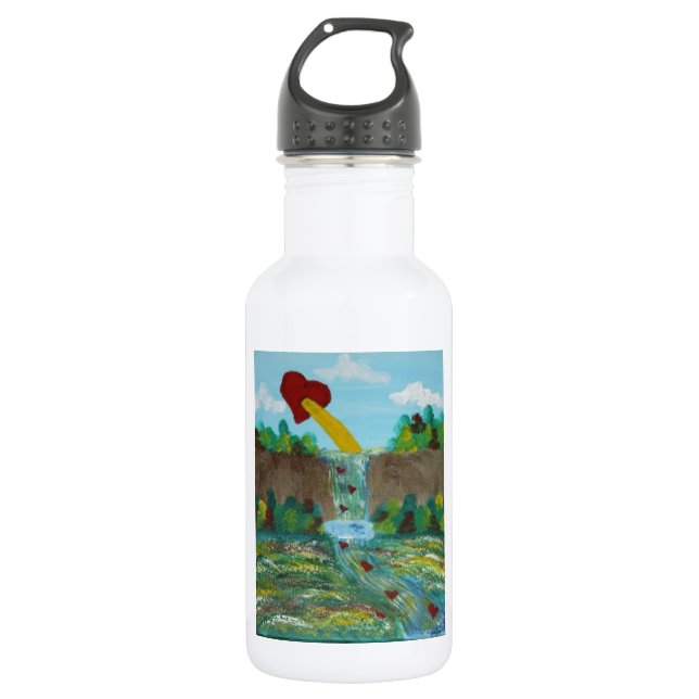 Love, Life, Peace 532 Ml Water Bottle (Front)