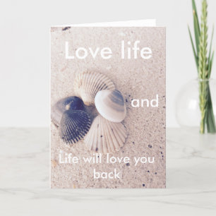 Love life- positive quotes -postcard card
